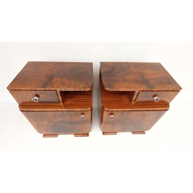 Bedside Tables by Jindřich Halabala for Up Závody, 1940s, Set of 2 For Sale - Image 3 of 16