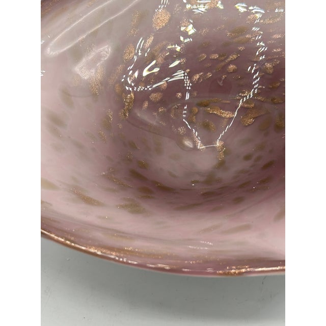 Mid-Century Murano Lavender and White Aventurine Glass Centerpiece Bowl For Sale - Image 12 of 15