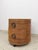 Gabriella Crespi Late 20th Century Pencil Reed Ribbed Round Rolling Side Table Drawer Gabriella Crespi Style For Sale - Image 4 of 9