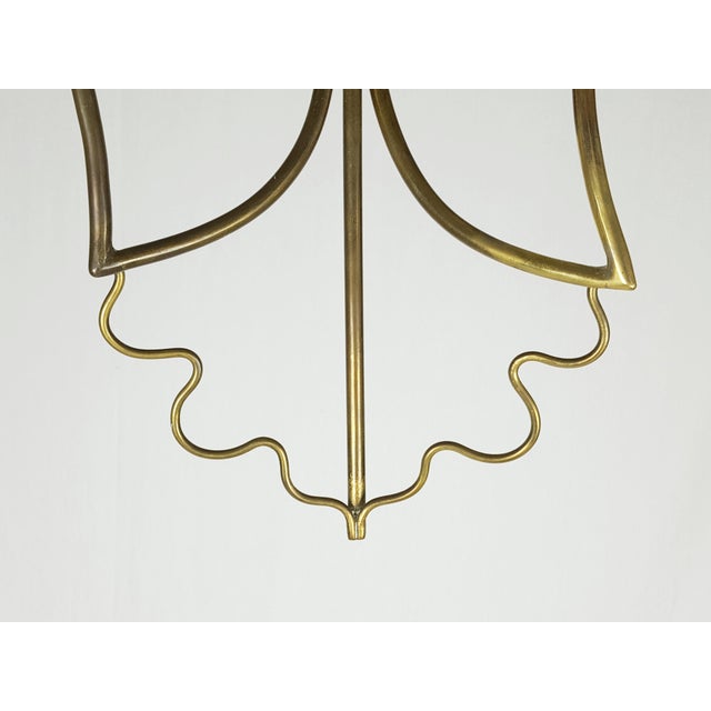 Mid-Century Modern Italian Sconces in White Metal and Brass, Set of 2 For Sale - Image 4 of 18