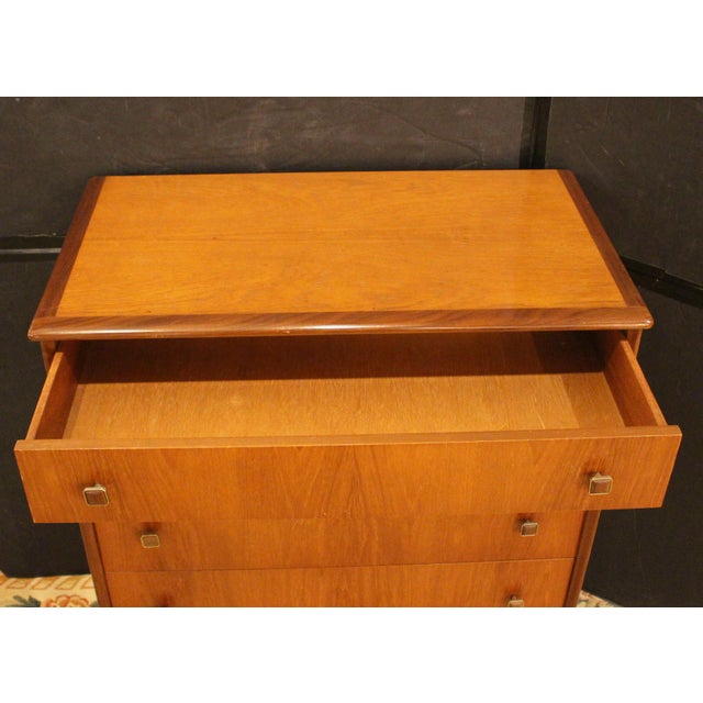 1960s Circa 1960s Mid Century Modern English Chest of Drawers by Homeworthy For Sale - Image 5 of 15