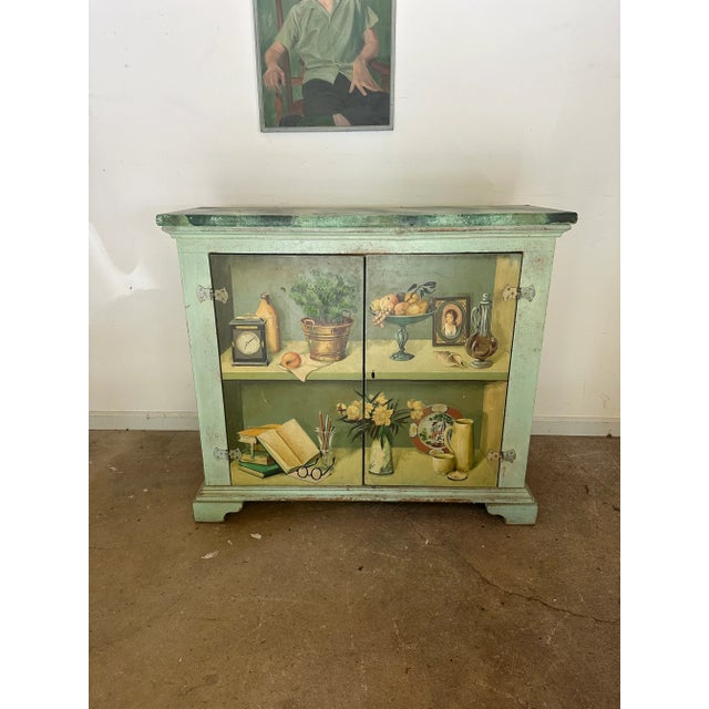 Sarried Ltd Hand Painted Trompe Loiel Cabinet Italy For Sale - Image 13 of 13