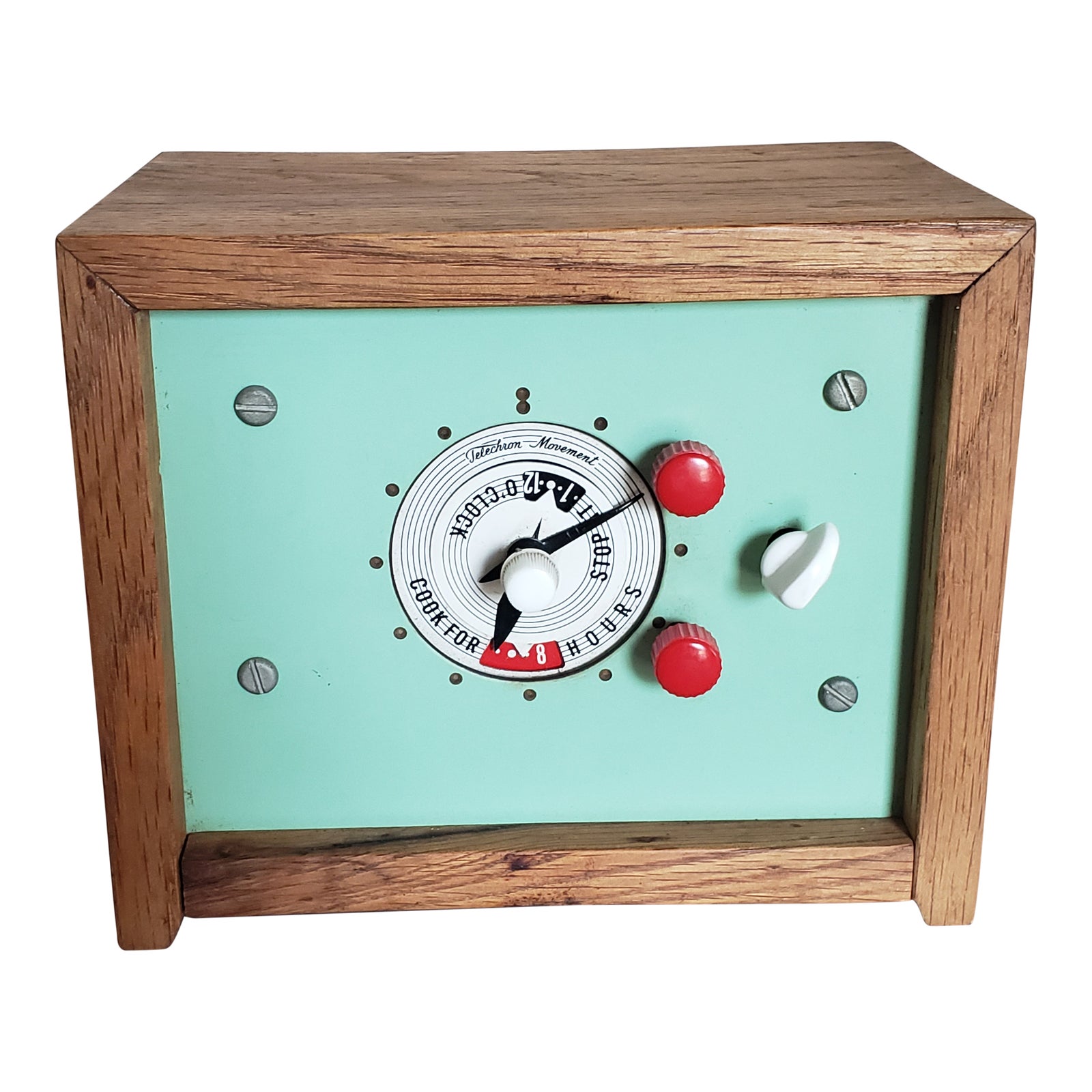 Vintage MidCentury Telechron Clock With Dual Outlet Electrical Timer