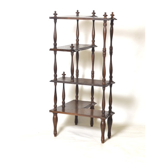 Mahogany Corner Bookcase, France, 1940s For Sale - Image 14 of 15