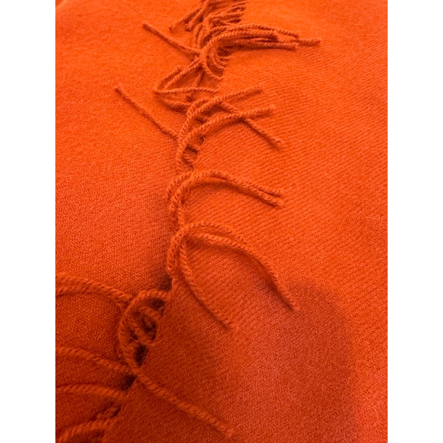 Crate & Barrel Alpaca Throw, Persimmon For Sale - Image 9 of 12