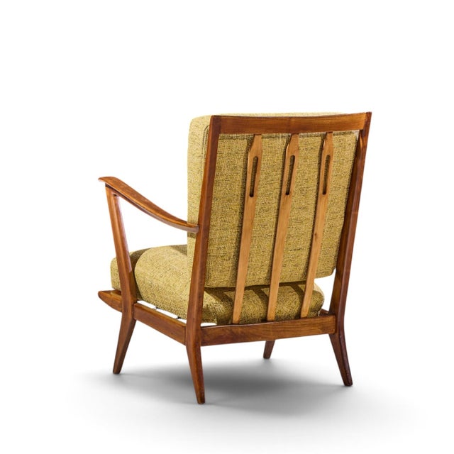 Brown Gio Ponti for Cassina Model 516 Mid Century Walnut Lounge Chairs - Pair For Sale - Image 8 of 12