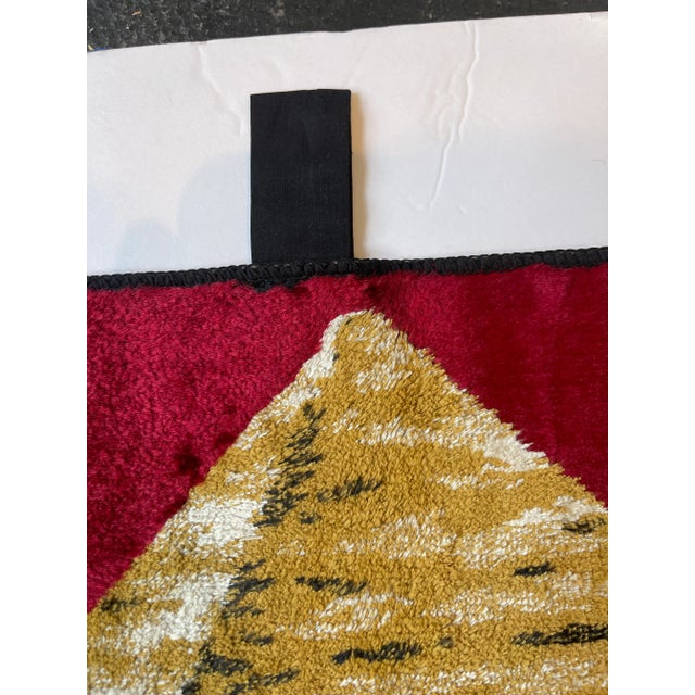 Islamic Early 20th Century Moorish Egyptian Silk Cotton Woven Wall Tapestry For Sale - Image 3 of 7