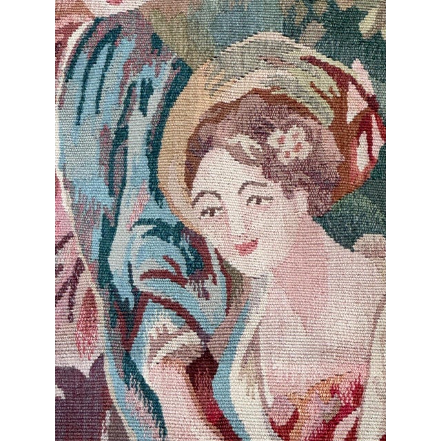 1990s Vintage Aubusson Hand Woven Tapestry, 1990s For Sale - Image 5 of 18