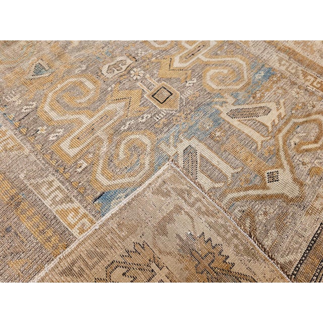 Antique Caucasian Shirvan Perpedil Area Rug, Handwoven Geometric Design, 4' x 6' For Sale - Image 15 of 16