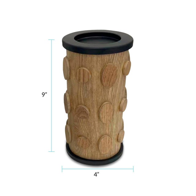 Contemporary Robin Baron Winfield Wooden Candle Holder- Large For Sale - Image 3 of 11