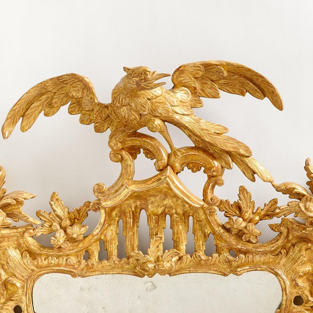 Traditional Pair of George III Giltwood Mirrors, Circa 1755, in the Manner of William and John Linnell For Sale - Image 3 of 4