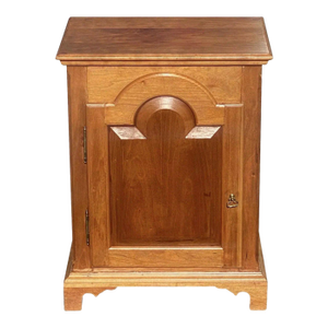 Vintage Queen Anne Antique Style Pennsylvania Tombstone Door Cherry Spice Chest