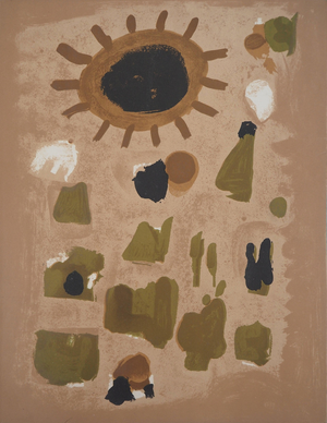 Roger Bissiere, Paysage ensoleillé, Lithograph