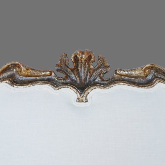 Introducing a breathtaking Italian Venetian-style wall-mounted headboard—an antique statement piece in the Louis XV...