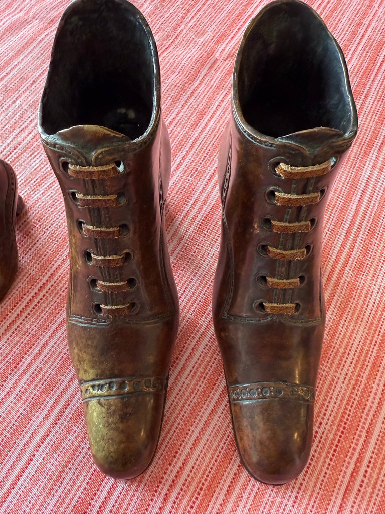 1990s Theodore Alexander Bronze Shoes/Boots - 4 Piece Set  display picture 3