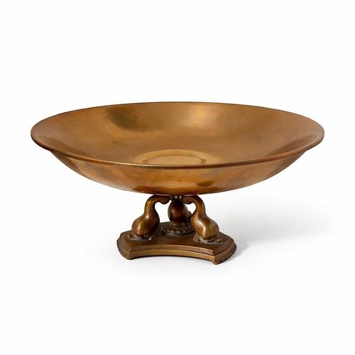 1930s Swedish Art Deco Bronze Centerpiece Bowl with Dolphin Base, 1930s For Sale - Image 5 of 10