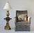 Vintage footed brass pineapple table lamp with wood base. Uses standard 60 watt bulb. Wired and in working condition....