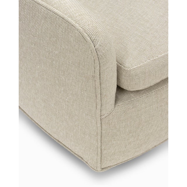 Beige Pair of Vintage Mid Century Swivel Chairs by Milo Baughman For Sale - Image 8 of 9