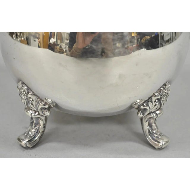 Mid 20th Century Vintage International Silver Co Silver Plated Victorian Bulbous Water Pitcher For Sale - Image 5 of 12