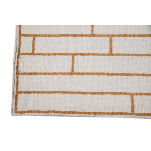 Modern Handmade Turkish Oushak Rug 8'1" X 9'11" For Sale In Houston - Image 6 of 7