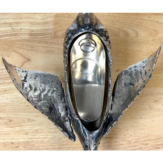 Articulated Silver-Plated Bronze Swan Box-/ Bonbonnière or Cache Pot For Sale - Image 13 of 18