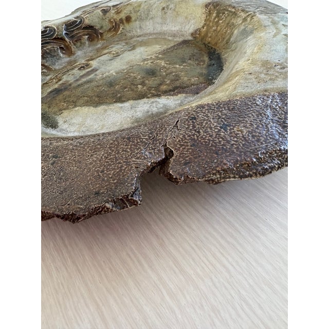 1980s 1980s Nancy Weeks Dudchenko Glazed Decorative Ceramic Dish Bowl For Sale - Image 5 of 8