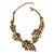 Oscar De La Renta 22k Gold Plated Orange Amber Resin Leaf Statement Necklace For Sale - Image 11 of 13