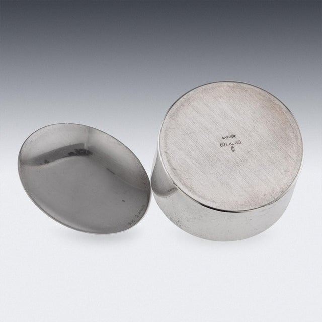 1960s Vintage 20th Century Cartier Silver Jewellery Box, 1960s For Sale - Image 5 of 15