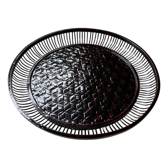 Rantai Lacquered Bamboo Obon Bowl, 1970s For Sale