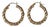 14k White and Yellow Gold Twisted Rope Hoop Earrings a Pair For Sale