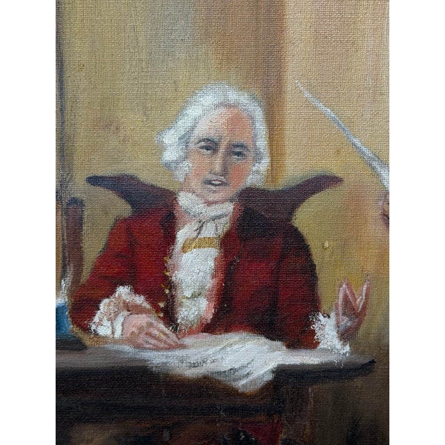 Historic Oil Painting After Jean Leon Gerome Ferris – Benjamin Franklin, John Adams & Thomas Jefferson Drafting the Declaration of Independence For Sale - Image 12 of 18