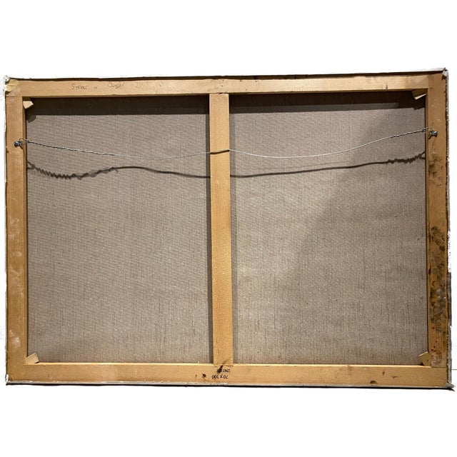 White Lev Mezhberg, Urban Winter Landscape, Oil on Canvas Painting, 2003 For Sale - Image 8 of 8