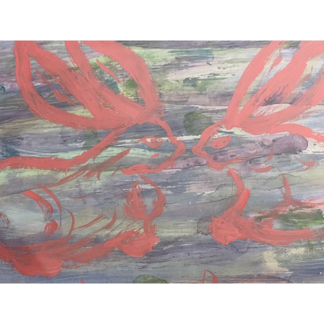 2000 - 2009 Abstract Mixed Media Moon Rabbits Series by Elia Framed For Sale - Image 5 of 7