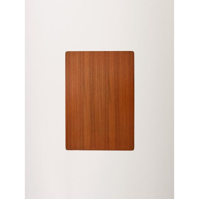 Brown Scandinavian Coffee Table with Brass Shelf, 1960s For Sale - Image 8 of 9