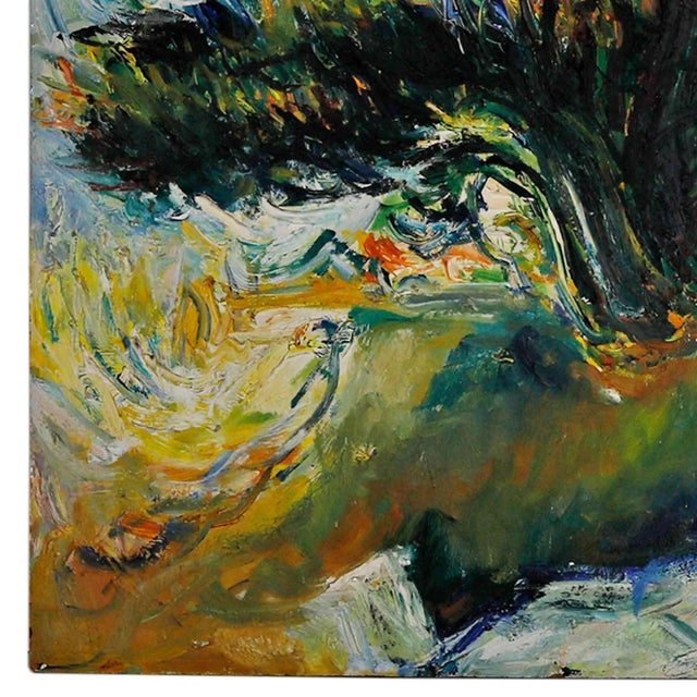 Expressionist Painting - Landscape With a Fir Tree For Sale - Image 4 of 7