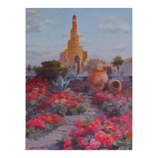 Monuments Castles Architectural Oil Painting Original Soviet Art Ukrainian Artist Polyakov S. 80-60 18 For Sale