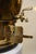 Vintage Italian Lamp Vintage Brass Samovar-Style Lamp w/ Pleated Linen Shade For Sale - Image 4 of 5