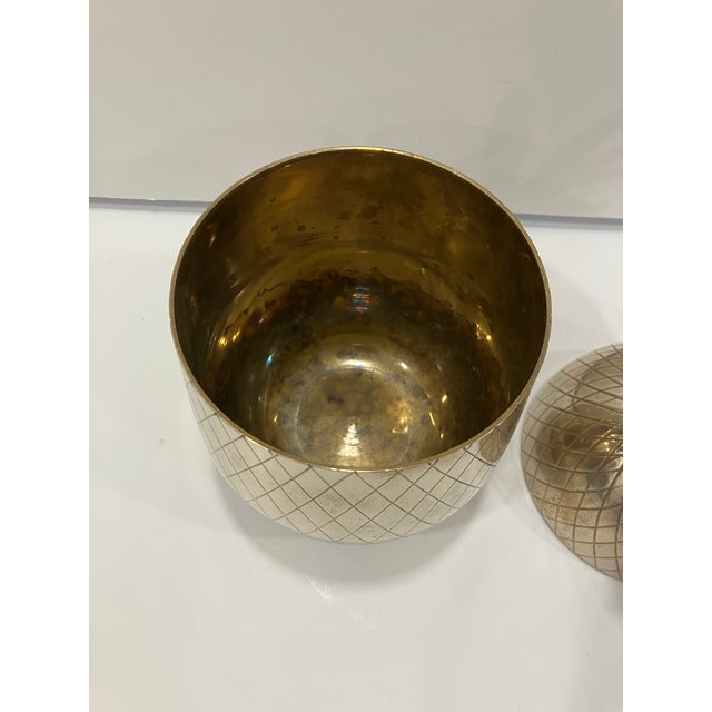 Boho Chic 1980s Brass Pineapple Box For Sale - Image 3 of 5