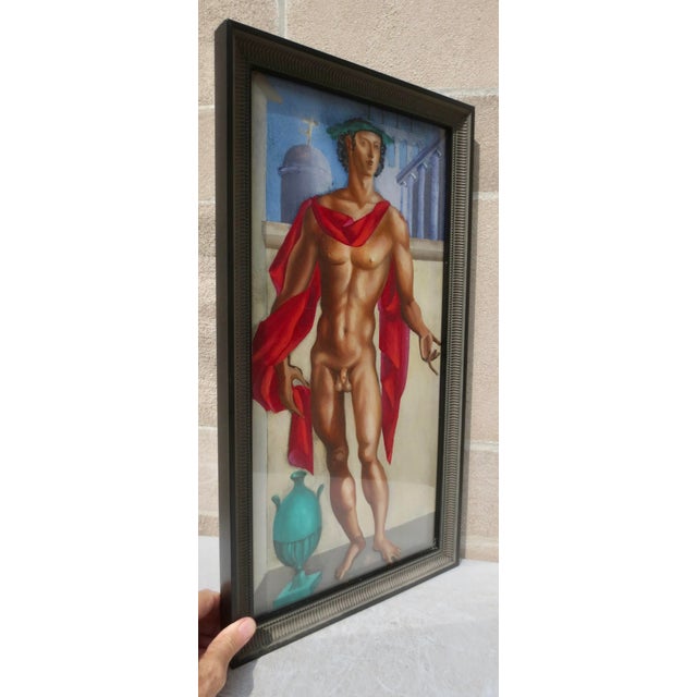 Raoul Pene Du Bois Painting "Renaissance Prince " Mid Century For Sale - Image 4 of 10
