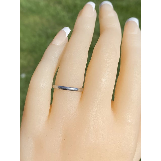 Early 20th Century The Preston: Antique Platinum Wedding Band For Sale - Image 5 of 7
