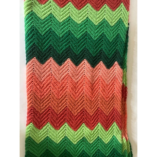 Mid 20 Th C Crochet Throw Missoni Style For Sale - Image 4 of 6