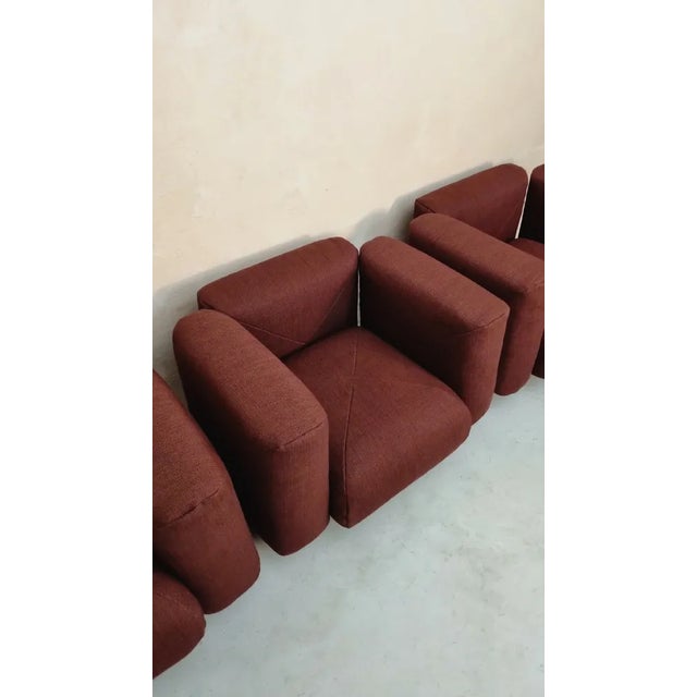 Brown Marius & Marius 3 Armchairs by Mario Marenco for Arflex, 1970s, Set of 3 For Sale - Image 8 of 10