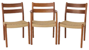Vintage Danish Chairs in Teak from Emc Mobler, Set of 3