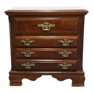 Bassett Furniture Solid Cherry Traditional Style 26" Two Drawer Nightstand 2107-270 For Sale
