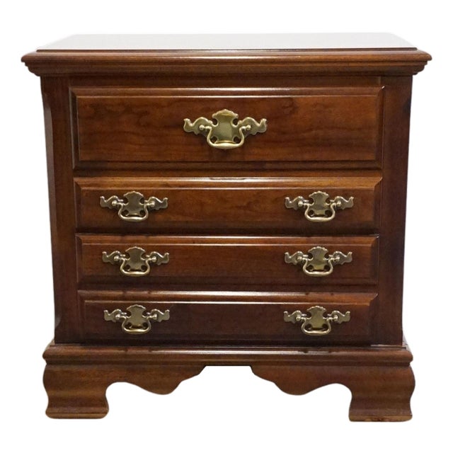 Bassett Furniture Solid Cherry Traditional Style 26" Two Drawer Nightstand 2107-270 For Sale