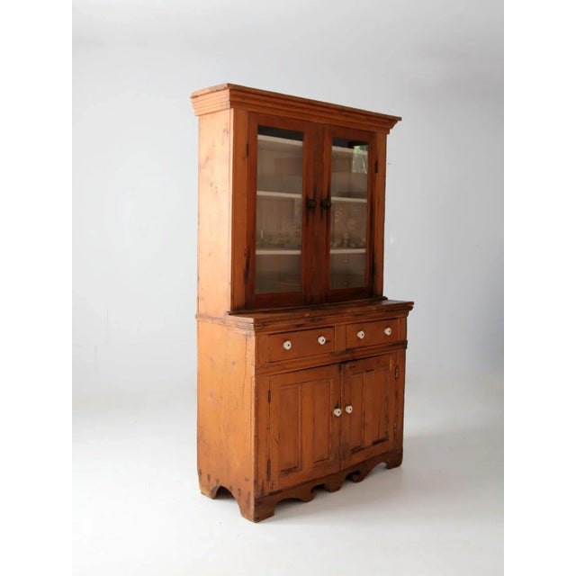 Antique Farmhouse Hutch For Sale - Image 6 of 11