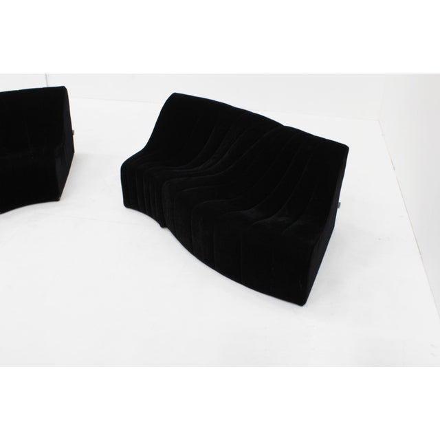 Chromatic Modular Curved Sofa by Kwok Hoi Chan for Steiner, 1970s, Set of 5 For Sale - Image 11 of 15