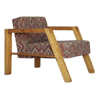 Dutch Pine Armchair, 1970s For Sale