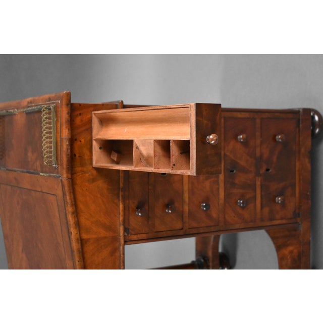Victorian Flame Mahogany Davenport, 1840 For Sale - Image 11 of 14