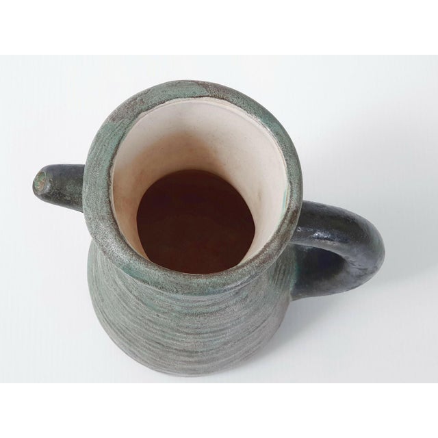 1950s Vintage French Ceramic Stoneware Pitcher from LMR, 1950-1960 For Sale - Image 5 of 7
